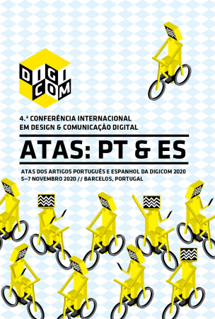 Atas dos Artigos Português e Espanhol da 4.ª Conferência Internacional de Design e Comunicação Digital, Digicom 2020.